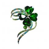 Green Shamrock Brooch