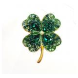 Green Shamrock Brooch