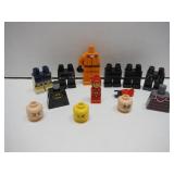 Lot of Lego Mini Figure Heads, Torsos, Legs