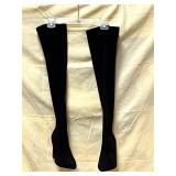 Women's Black Suede Tall Sexy  Boots Size 6.5