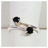 Ring Size 8 Black Stones