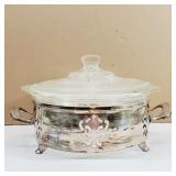 Lidded Casserole Dish Toronto Silverplate Holder