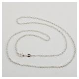 Silver Chain Necklace Stamped 925 22'