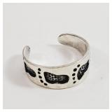 Open Toe Ring Stamped 925 Footprints
