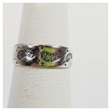 Open Toe Ring Stamped 925 Footprints