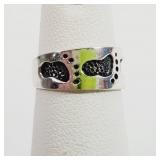 Open Toe Ring Stamped 925 Footprints