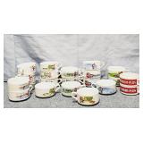Large Lot of Soup Bowls Advertising