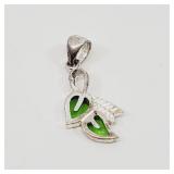 Leaf Pendant Stamped 925