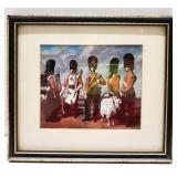 Red Coats With Queen's Goat Print 8' x 7'
