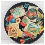 Vintage metal Serving Tray 13'
