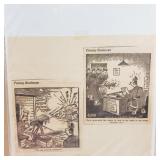 2 Wartime Cartoons Circa 1940's