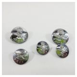 R.C.A.F Royal Canadian Air Force Buttons Silver