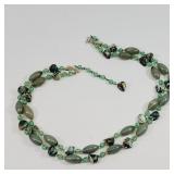 Vintage 3 Strand Lucite Bead Necklace 20'