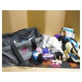 & Large Bag of Craft Supplies Parially done Afghan