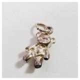 Teddybear  Pendant or Charm Stamped 925