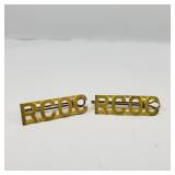 RCCOC Brass Shoulder Titles With Pins