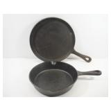 2 Cast Iron Frying Pans
