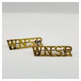 West Nova Scotia Regiment Brass Shoulder Titles