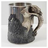 2005 Beer Stein Metal with Pewter Overlay Handmade