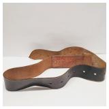 36' Max Black Leather Belt Stamped 1961