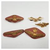 Royal Air Force Cap Badges Some with Backers