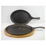 2 Cast Iron Pans