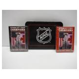 NHL tin with 2 Sealed Decks of Stanley Cup Cards