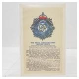 Unsent Postcard Royal Canadian Army Service Corps