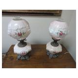 Nice Pair of Hand Painted Lamps