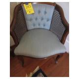 Button Tuck French Style Cain Chair