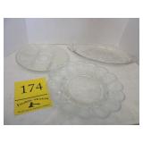Egg Plate, Divided Dish
