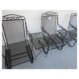3) Wrought Iron Chairs & 2 Tables