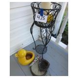 Plant Stand/Duck Planter & Misc