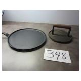 Cast Iron Meat press & Griddle