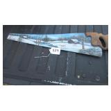 Hand painted Saw w/Winter Scene