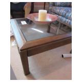 Glass Top Magazine Table w/Bowl