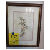Framed Needle Point  of Birds