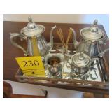 Pewter Tea/ Coffee Set w/ Tray