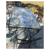 Wrought Iron Table & 4 Wrought Iron Chairs