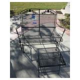 Wrought Iron Glider & Table