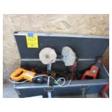 Tool Chest, Saw Saw, Buffers Assorted Tools