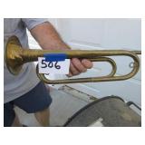 Silver Tone Brass Bugle US Regal