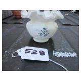 Fenton Silver Crest Hand Painted Artist Signed