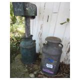 2) Milk cans w/Mail Box