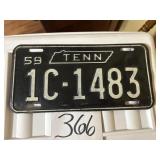 1959 Tennessee car tag
