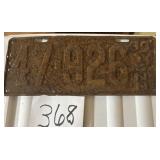 1933 Tennessee car tag