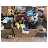 Six boxes of miscellaneous items