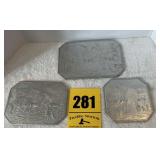 Three English trivets/hot pads