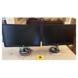 2 HP computer screens