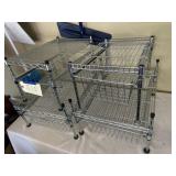 4) small metal racks